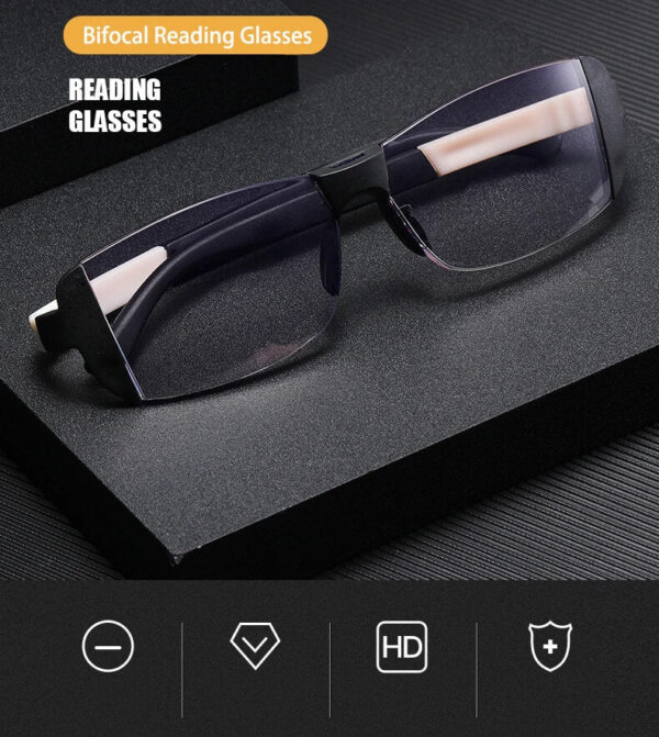Lunettes de lecture anti-bleues et anti-fatigue à double usage lointain et proche