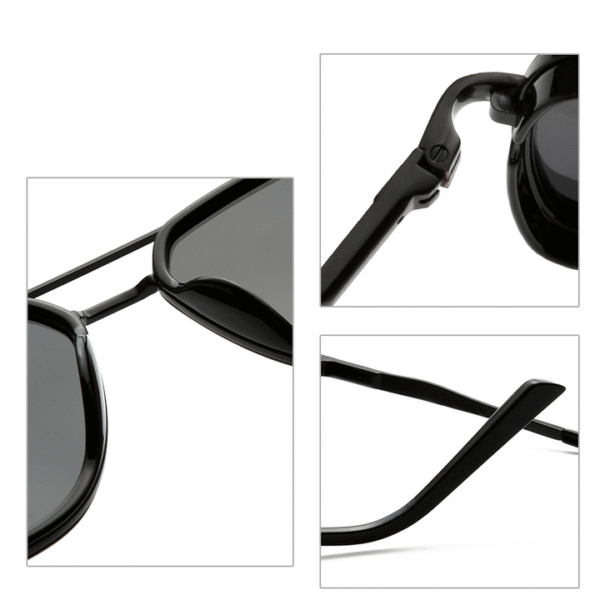 Lunettes De Soleil Carrées Rétro - Image 4