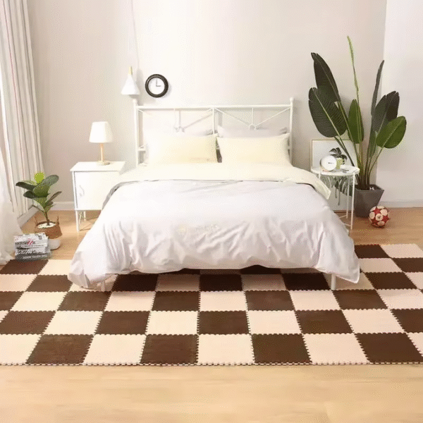 Tapis de sol en peluche douce et multi-usages (lot de 10 pièces)