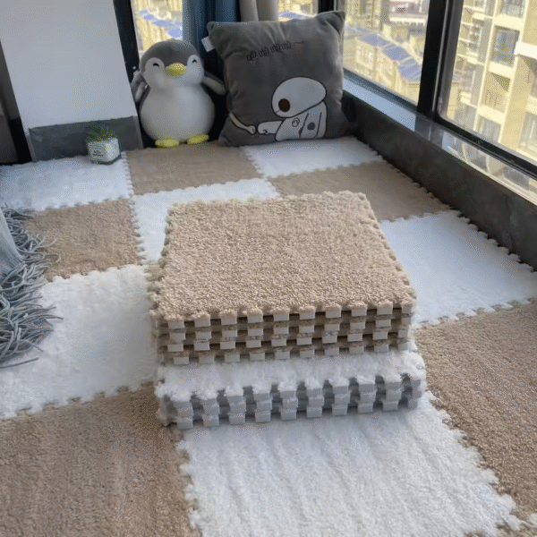 Tapis de sol en peluche douce et multi-usages (lot de 10 pièces) - Image 3