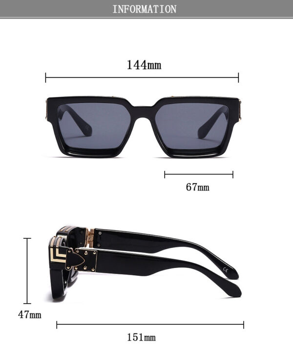 Lunettes De soleil carrées pour hommes - Image 7